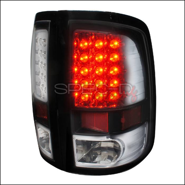Spec-D - Dodge Ram Spec-D LED Taillights - Black Housing - LT-RAM09JMLED-TM