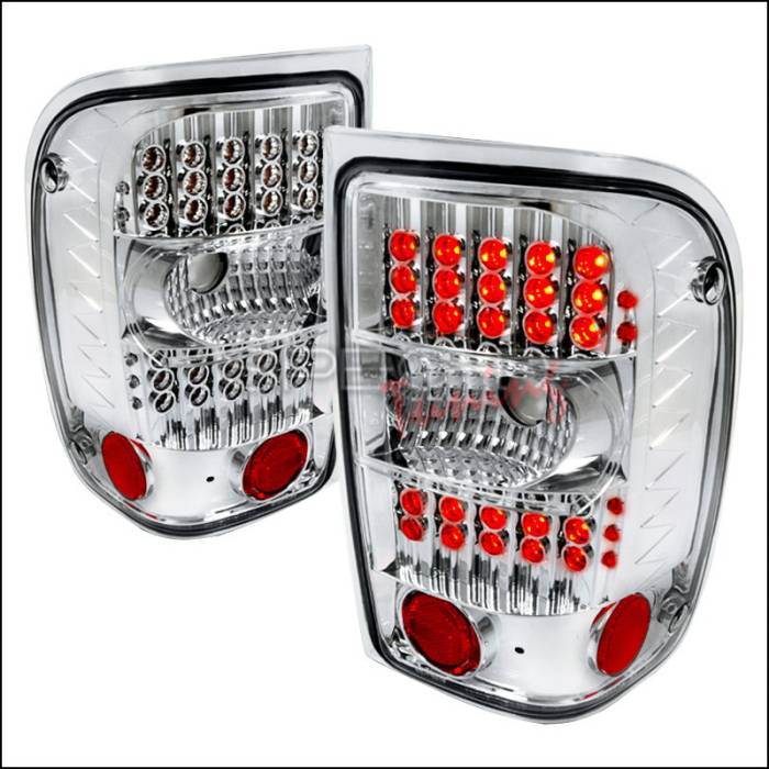 Spec-D - Ford Ranger Spec-D LED Taillights - Chrome - LT-RAN01CG2LED-KS