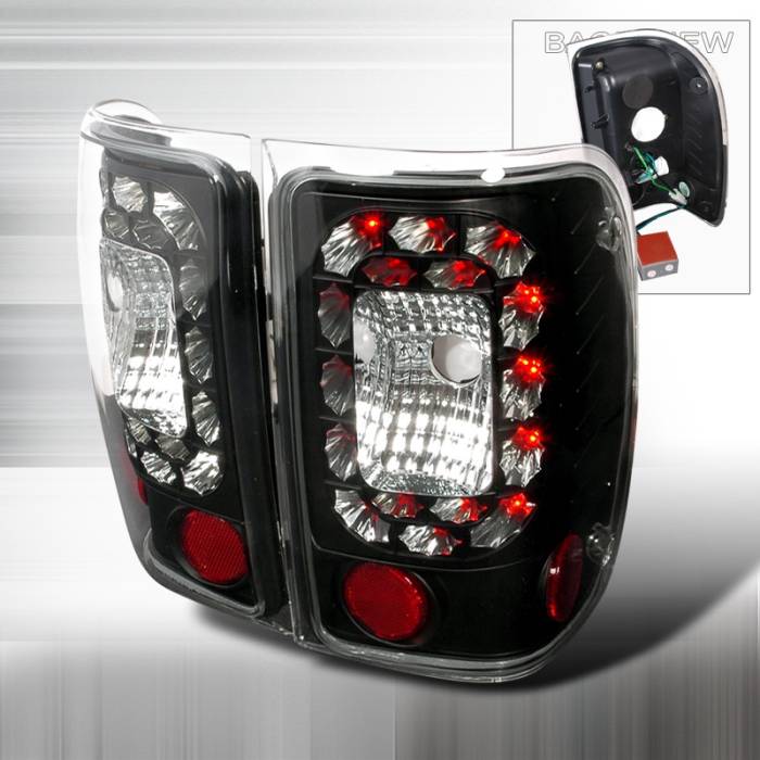 Spec-D - Ford Ranger Spec-D LED Taillights - Black - LT-RAN01JMLED-KS