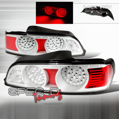 Spec-D - Acura RSX Spec-D LED Taillights - Brushed Silver - LT-RSX05SLED-DP