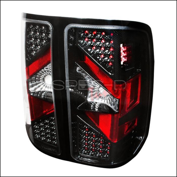 Spec-D - GMC Sierra Spec-D LED Taillights - Chrome - LT-SIE07CFLED-DP