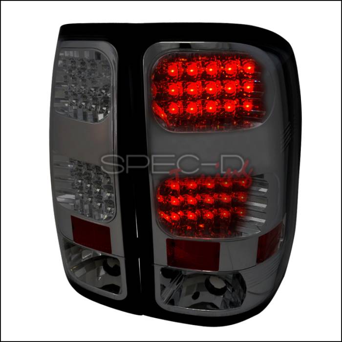 Spec-D - GMC Sierra Spec-D LED Taillights - Smoke - LT-SIE07GLED-TM