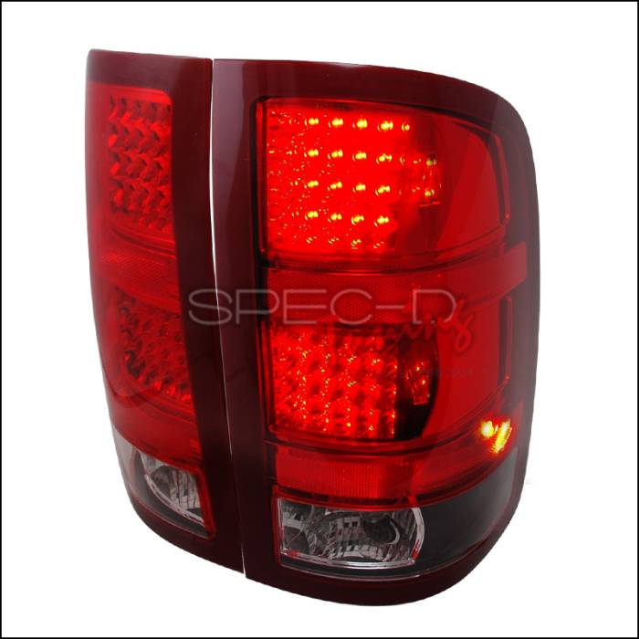 Spec-D - GMC Sierra Spec-D LED Taillights - Black - LT-SIE07JMLED-KS