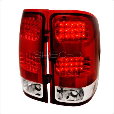 Spec-D - GMC Sierra Spec-D LED Taillights - Red - LT-SIE07RLED-TM