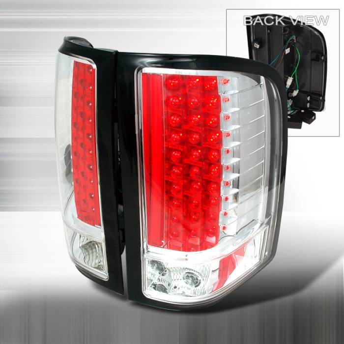 Spec-D - Chevrolet Silverado Spec-D LED Taillights - Chrome - LT-SIV07CLED-KS