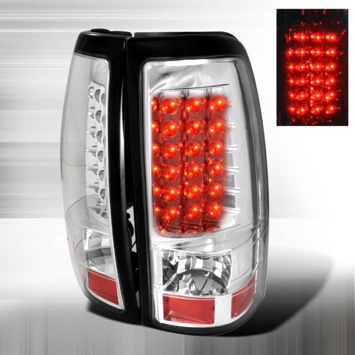Spec-D - Chevrolet Silverado Spec-D LED Taillights - Chrome - LT-SIV99CLED-TM