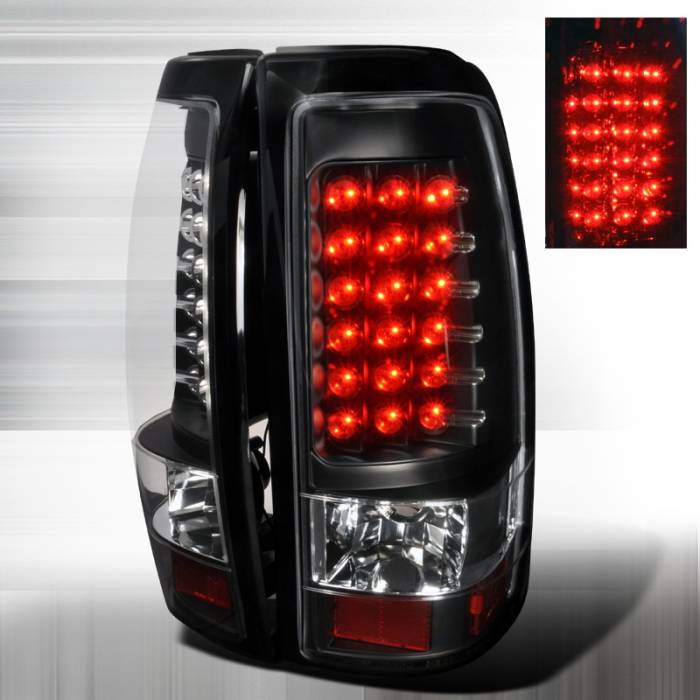 Spec-D - Chevrolet Silverado Spec-D LED Taillights - Black - LT-SIV99JMLED-TM