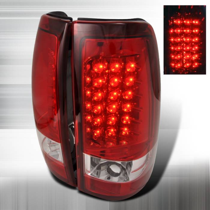 Spec-D - Chevrolet Silverado Spec-D LED Taillights - Red - LT-SIV99RLED-TM