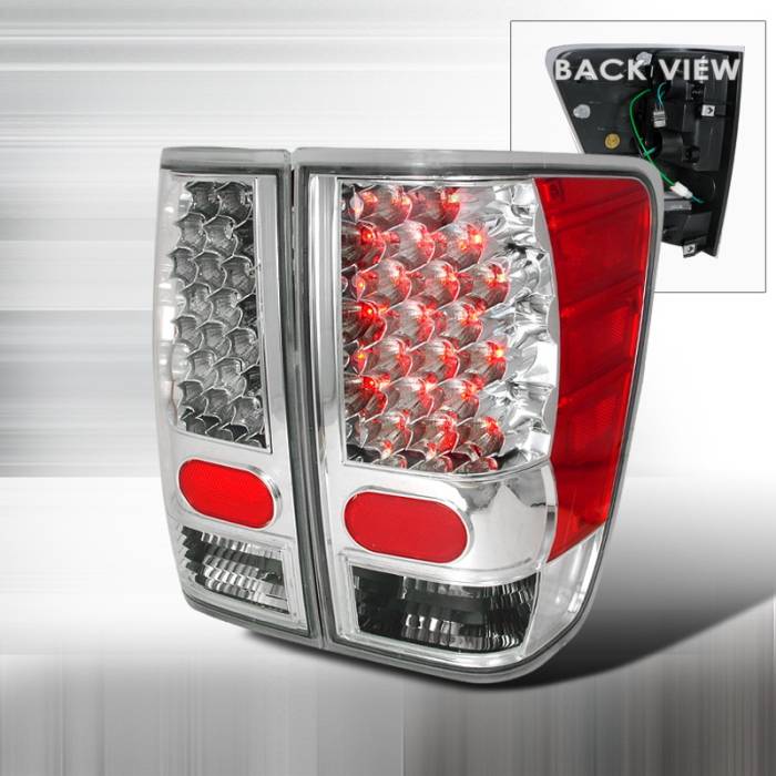 Spec-D - Nissan Titan Spec-D LED Taillights - Chrome - LT-TIT04CLED-KS