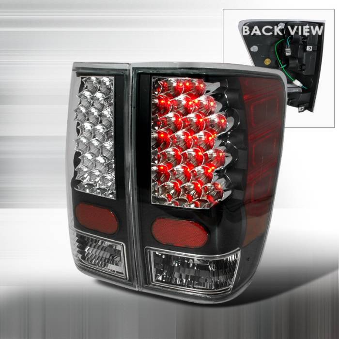 Spec-D - Nissan Titan Spec-D LED Taillights - Black - LT-TIT04JMLED-KS