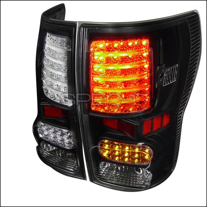 Spec-D - Toyota Tundra Spec-D LED Taillights - Black Housing - LT-TUN07JMLED-JP