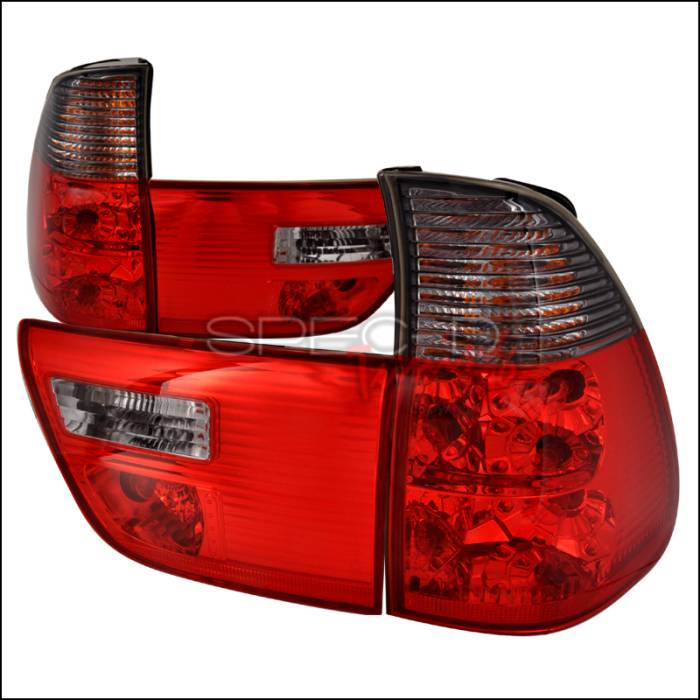 Spec-D - BMW X5 Spec-D Altezza Taillights - Red & Smoke - LT-X500RG-APC