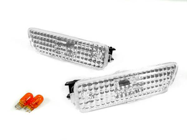 Depo - Volkswagen Golf 4 & 99-05 Jetta Crystal Clear Front DEPO Bumper Lights