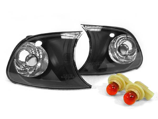 Depo - BMW E46 2D/Cabrio Euro Crystal Black DEPO Corner Lights