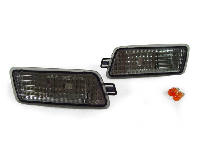 Depo - Audi A6 Crystal Smoke Front DEPO Bumper Lights
