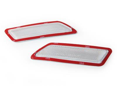 Depo - BMW F30 / F31 3 Series Clear DEPO Front Bumper Reflector Lights