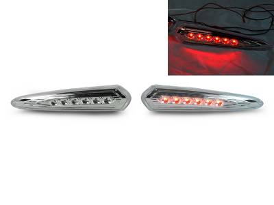 Depo - Nissan Maxima Clear Rear Red Led Bumper DEPO Side Marker