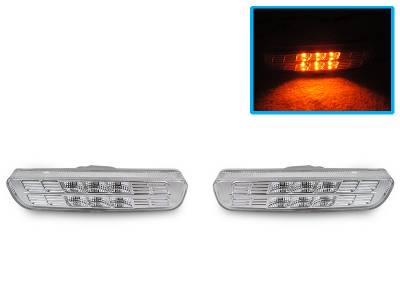 Depo - Lexus RX300 Crystal Clear Amber Led DEPO Front Bumper Side Marker