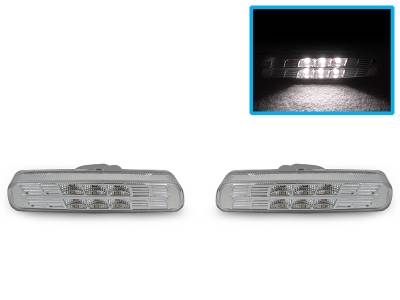 Depo - Lexus RX300 Crystal Clear White Led DEPO Front Bumper Side Marker