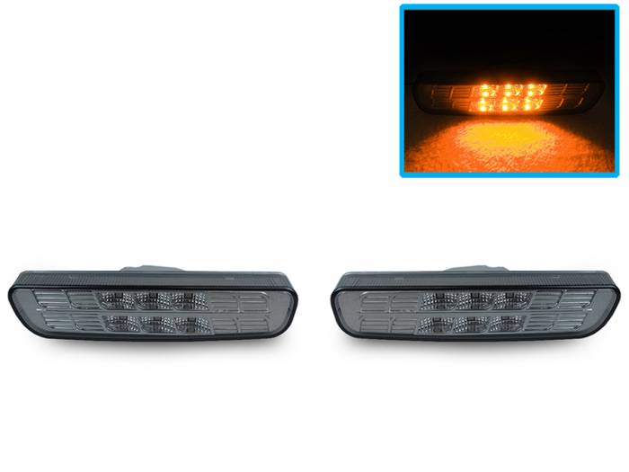 Depo - Lexus RX300 Crystal Smoke Amber Led DEPO Front Bumper Side Marker