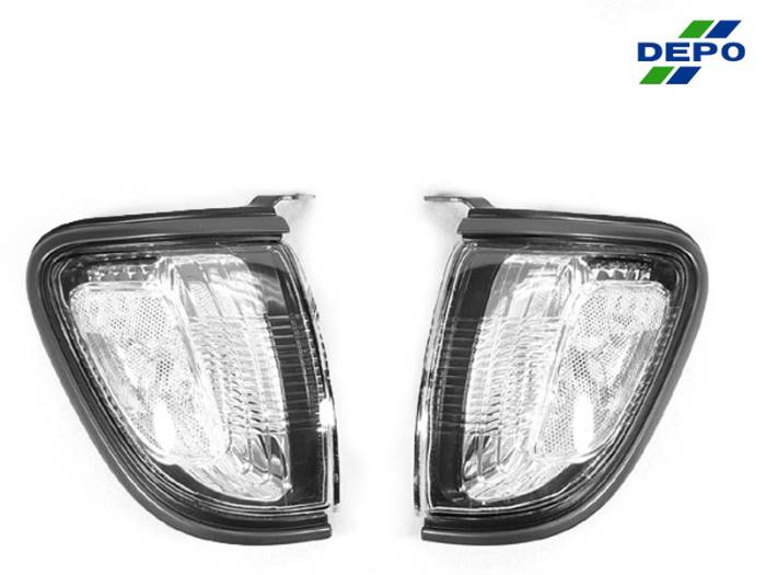Depo - Toyota Tacoma DEPO Clear Corner Lights With Black Trim
