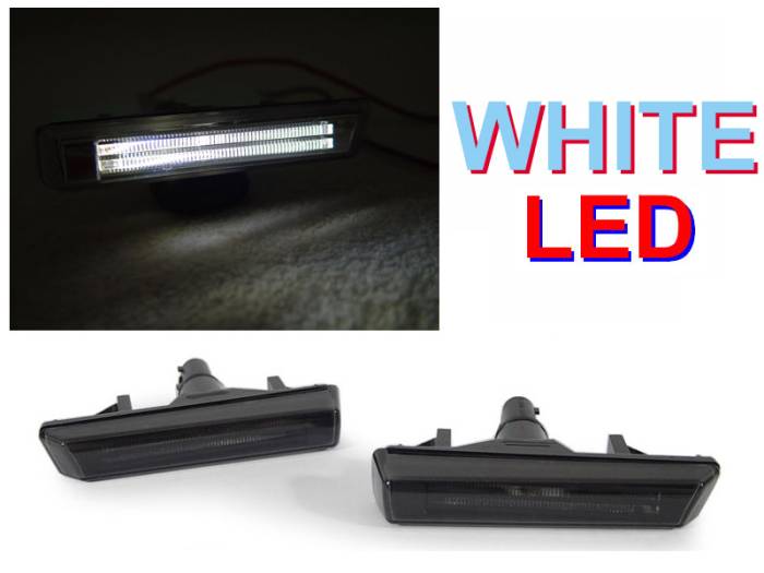 Depo - BMW E38 7 Series/E46 M3 Crystal Light Bar White Led Smoke DEPO Side Marker