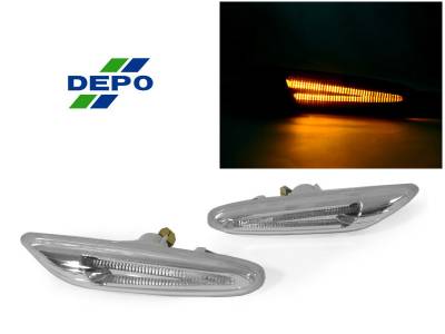Depo - BMW E90/E91/E92/E93/E82 DEPO CLEAR LIGHT BAR AMBER LED DEPO Side Marker LightS