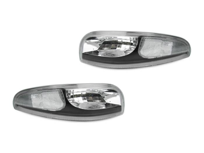 Depo - Chevy Corvette C5 Black Clear Front Signal DEPO Bumper Light