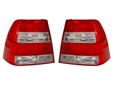 Depo - Volkswagen Jetta/Bora 4 Facelift Am Red/Clear DEPO Tail Lights