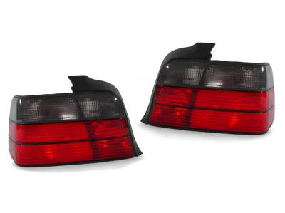 Depo - BMW E36 4D Red/Smoke DEPO Tail Lights