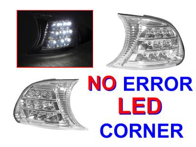 Depo - BMW E46 2D/Cabrio Crystal Clear White DEPO Led Corner Lights