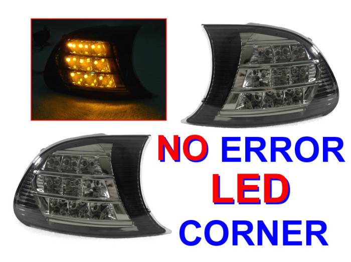 Depo - BMW E46 2D/Cabrio Crystal Smoke Amber DEPO Led Corner Lights