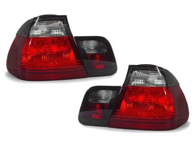 Depo - BMW E46 4D Red/Smoke 4Pcs DEPO Tail Lights