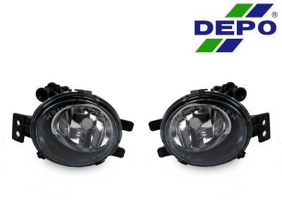 Depo - BMW E82/E88 1 Series Am Replacement DEPO Fog Lights Set + Bulbs