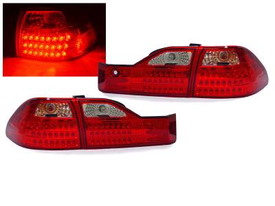 Depo - Honda Accord 4D Depo Red/Clear Led DEPO Tail Lights