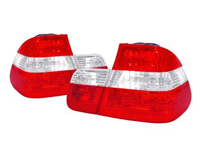Depo - BMW E46 4D Red/Clear/Red 4Pcs DEPO Tail Lights