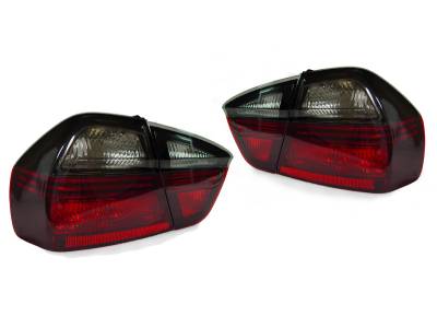Depo - BMW E90 4D Blackline Style Red/Smoke 4Pcs DEPO Tail Lights