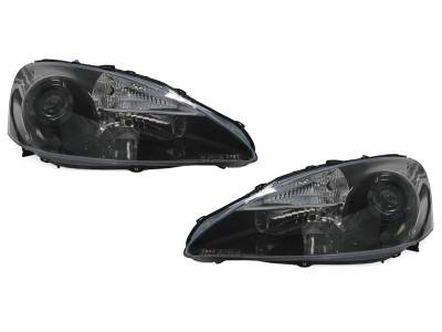 Depo - Acura Rsx Black Projector DEPO Headlight Set