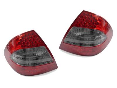 Depo - Mercedes W211 E-Class Led Facelift Look Red/Smoke/Red DEPO Tail Lights