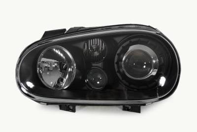 Depo - Volkswagen Golf 4 / Gti E-Code Black Projector DEPO Headlight