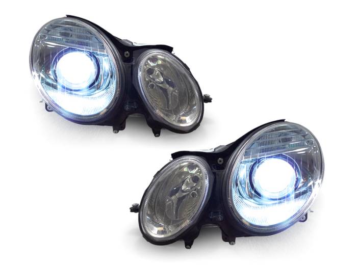 Depo - Mercedes W211 E-Class Euro Am Projector DEPO Headlight - H7 Housing Set