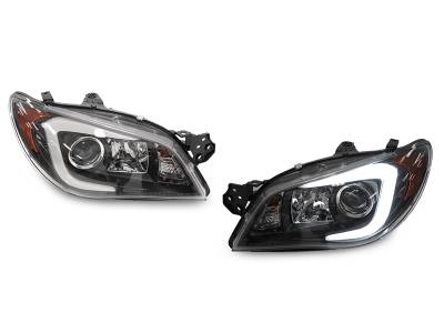 Depo - Subaru Impreza Black C Led Light Bar Projector DEPO Headlights-Xenon D2S Model
