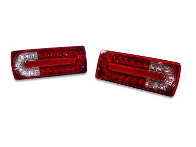 Depo - Mercedes W463 G Class Facelift Look Red/Clear Led DEPO Tail Light