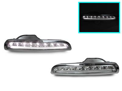 Depo - Porsche 987.1 Led Drl Style Front Led DEPO Bumper Light - Clear
