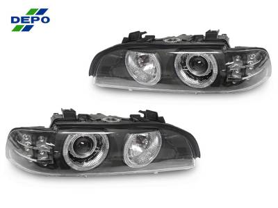 Depo - BMW E39 Depo Angel Eye D2S Projector DEPO Headlight With Led Signal With Motor