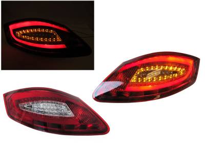 Depo - Porsche Boxster 987 Revi 981 Style Red/Clear Led DEPO Tail Light