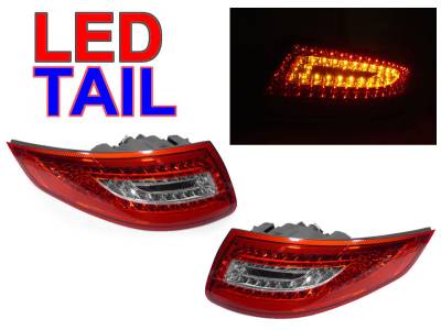 Depo - Porsche 911 (997 Chassis) Depo Red/Clear Led DEPO Tail Lights