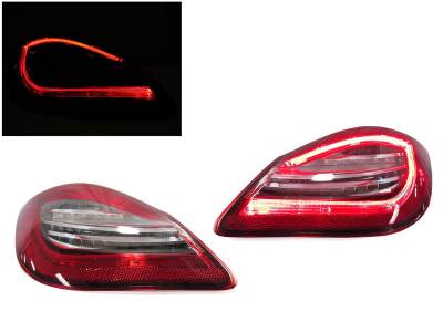 Depo - Porsche 987.2 Cayman / Boxster 981 Style Red/Clear Led DEPO Tail Light