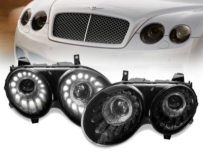 Depo - Bentley Oem Facelift Style Switchback Led Black Housing Bi-Xenon DEPO Headlight