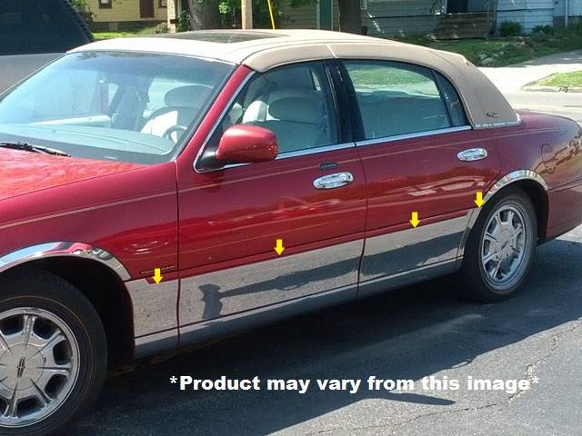 QAA - LINCOLN TOWN CAR 70" QAA Stainless 12pcs Rocker Panel Trim TH35682